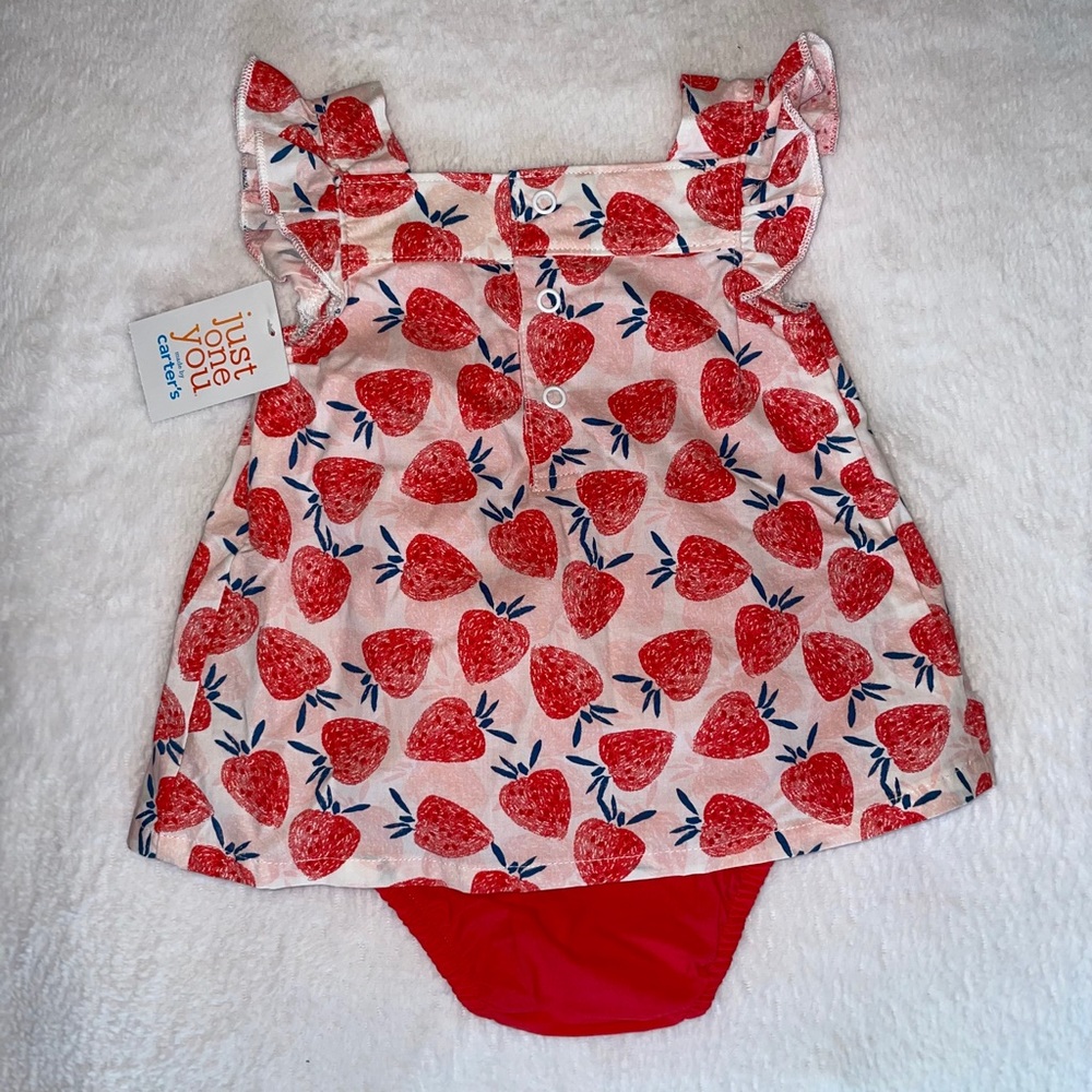 Carter's Strawberry Short-sleeve Bodysuit Dress